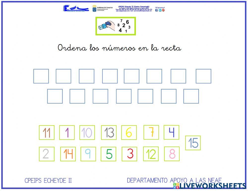 Recta numérica -15-