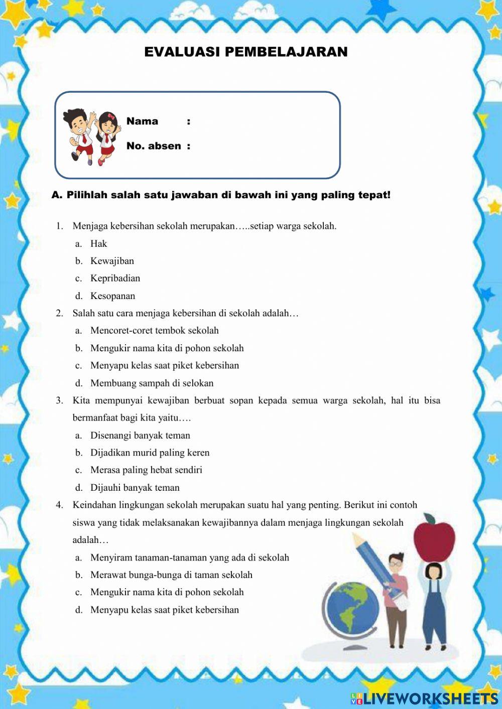 Soal Evaluasi Tema 4 Kelas 3