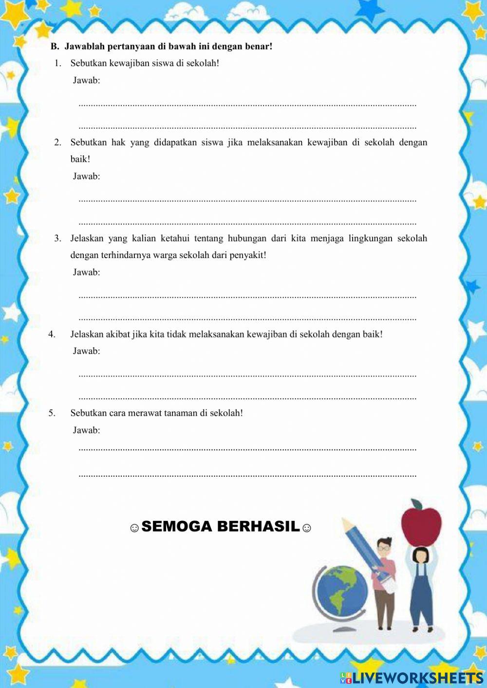 Soal Evaluasi Tema 4 Kelas 3