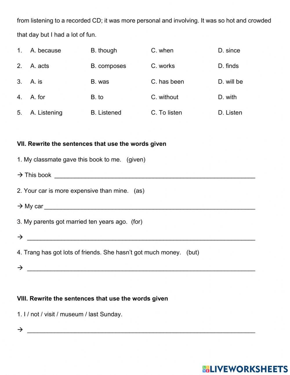 G7-Revision for the first final semester.