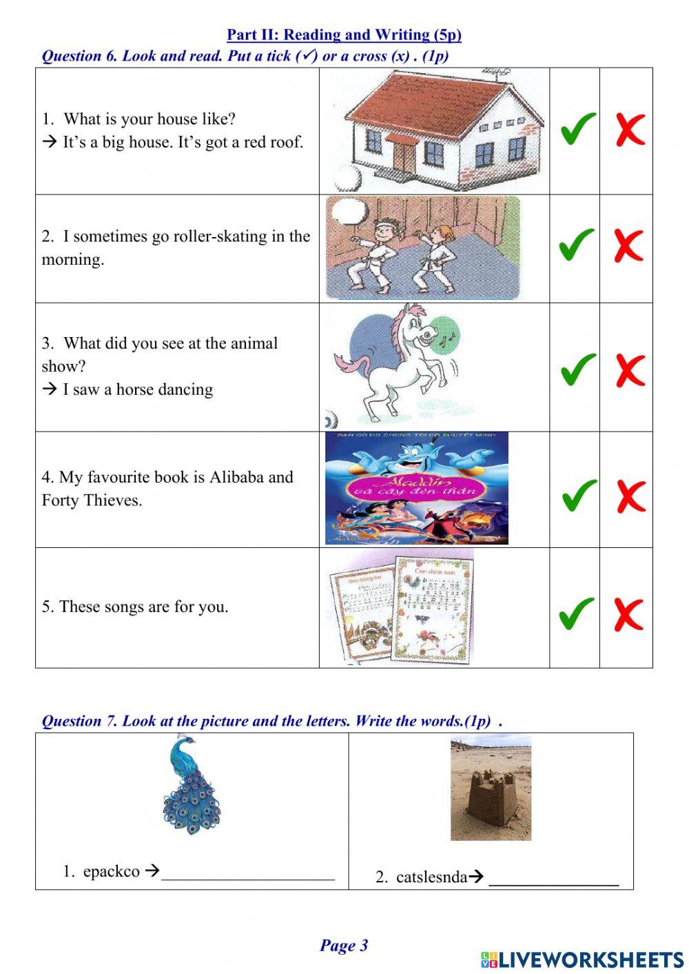 Tieng Anh lop 5 1st test 03