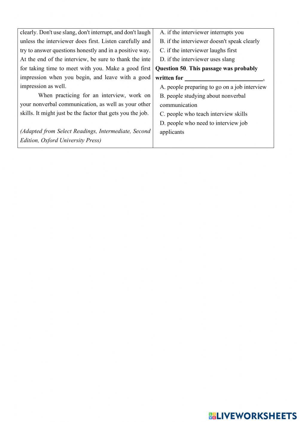 Grade 12. the first term sample test
