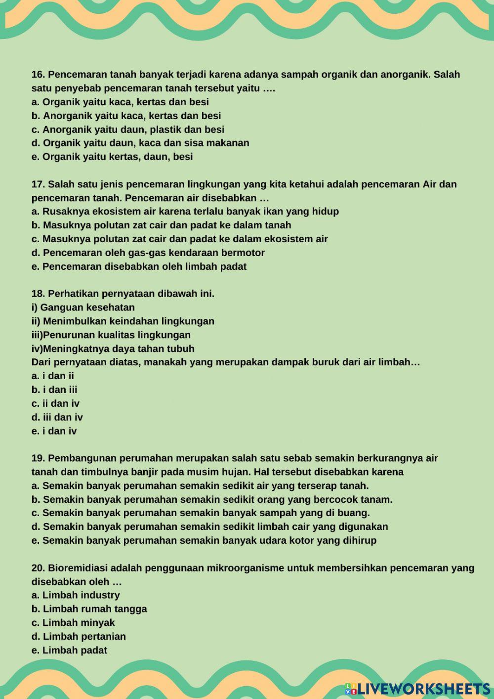 Elkpd biologi perubahan lingkungan evaluasi