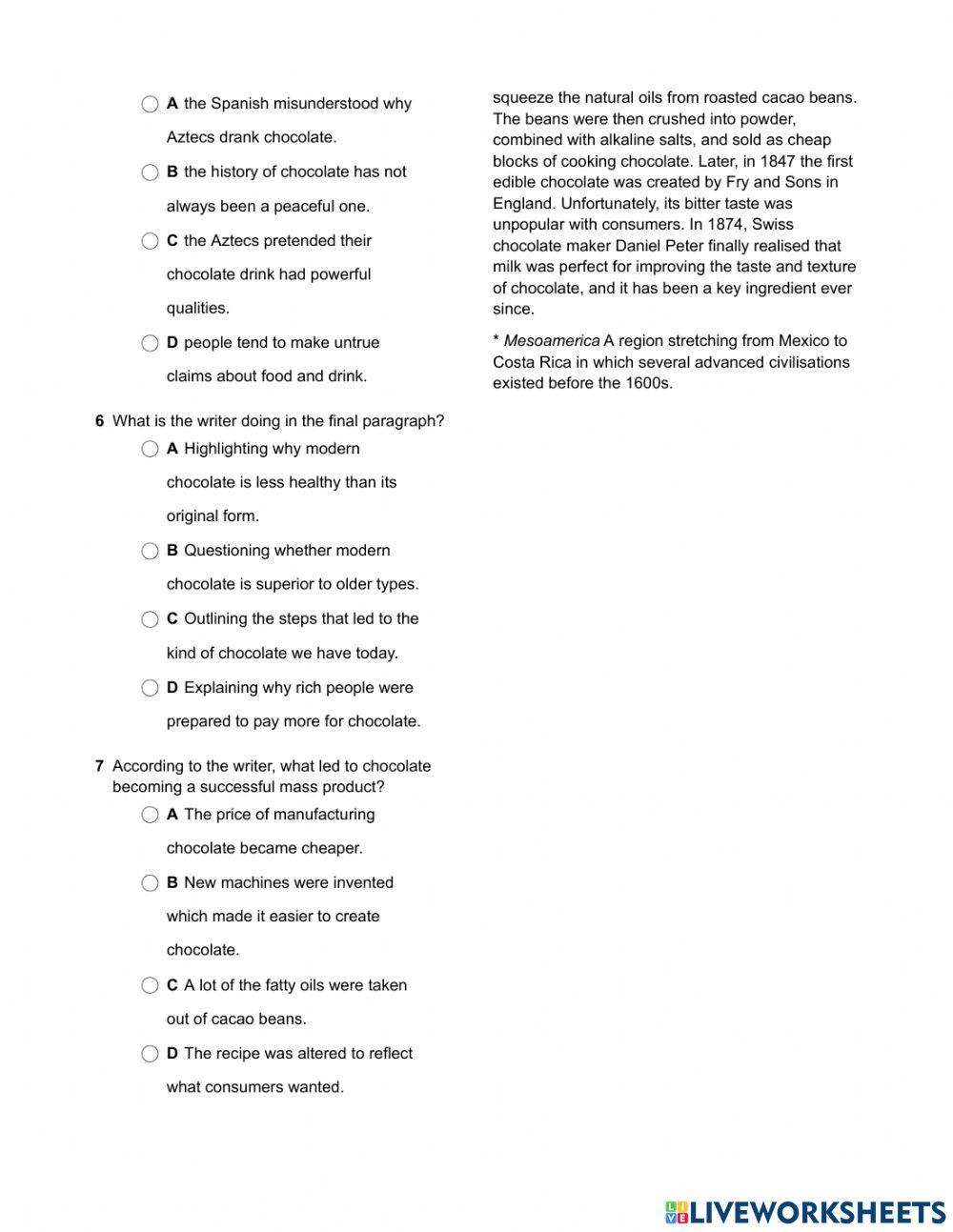 Mindset 2 - Reading - Unit 2 Ex8