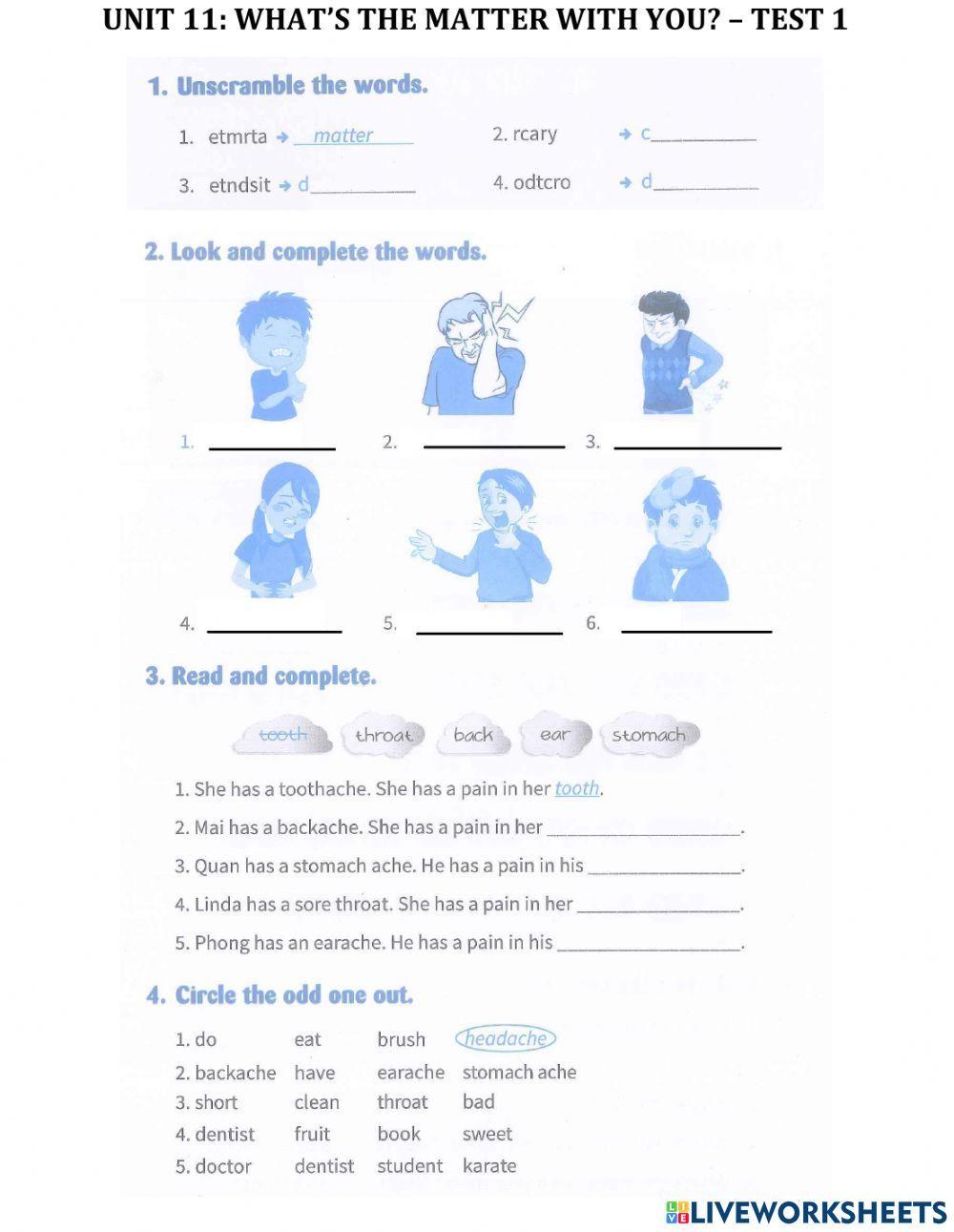 What's the matter with you -test 1