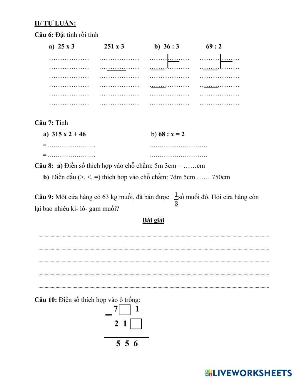 Ôn tập toán ĐỀ 2