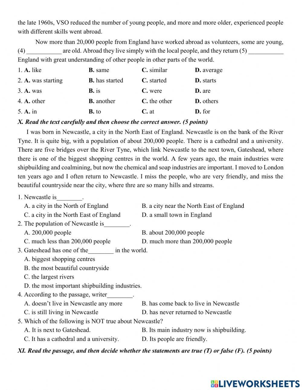 Grade 7- Đề cương đọc viết