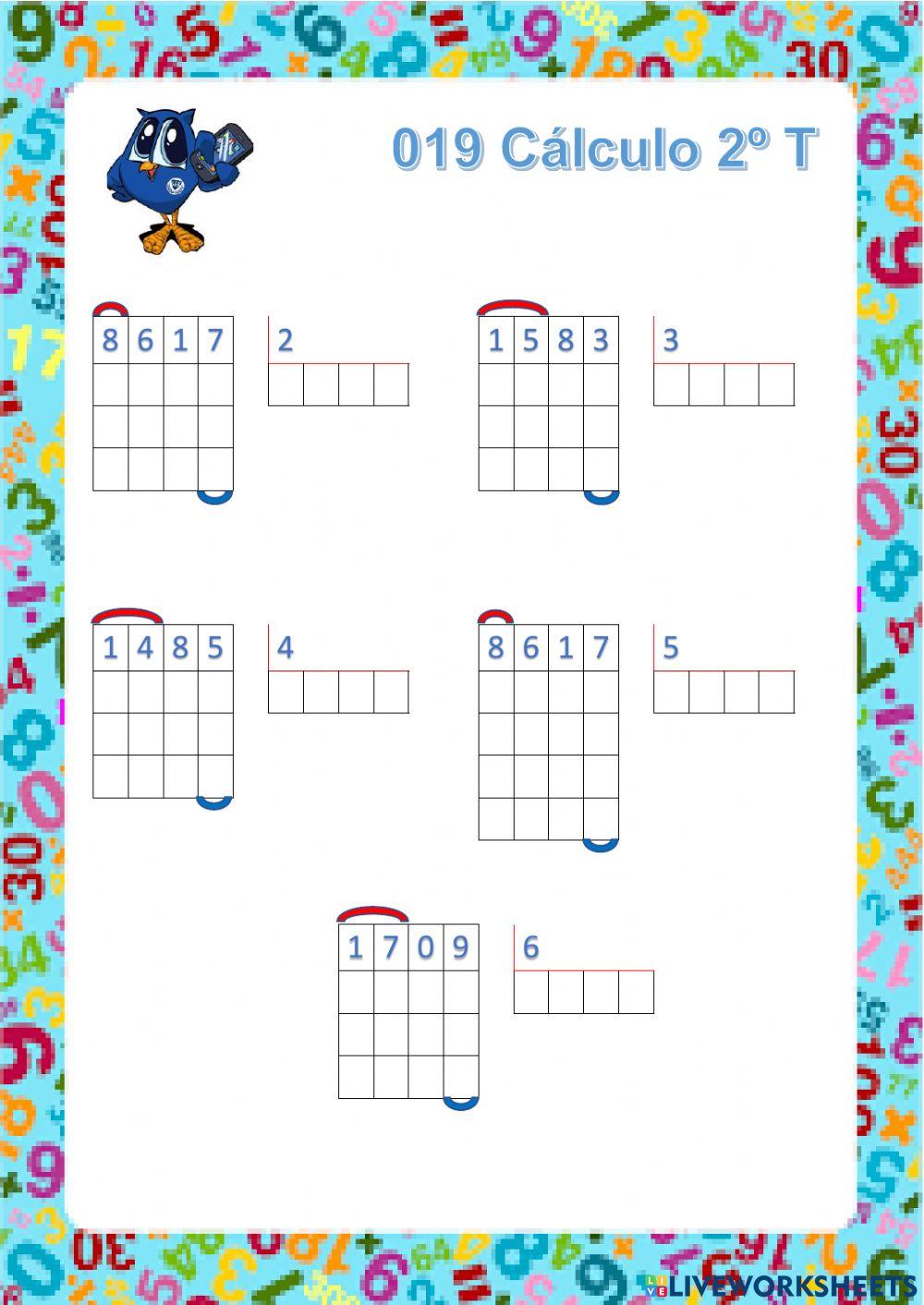 019 CÁLCULO 2º Trimestre