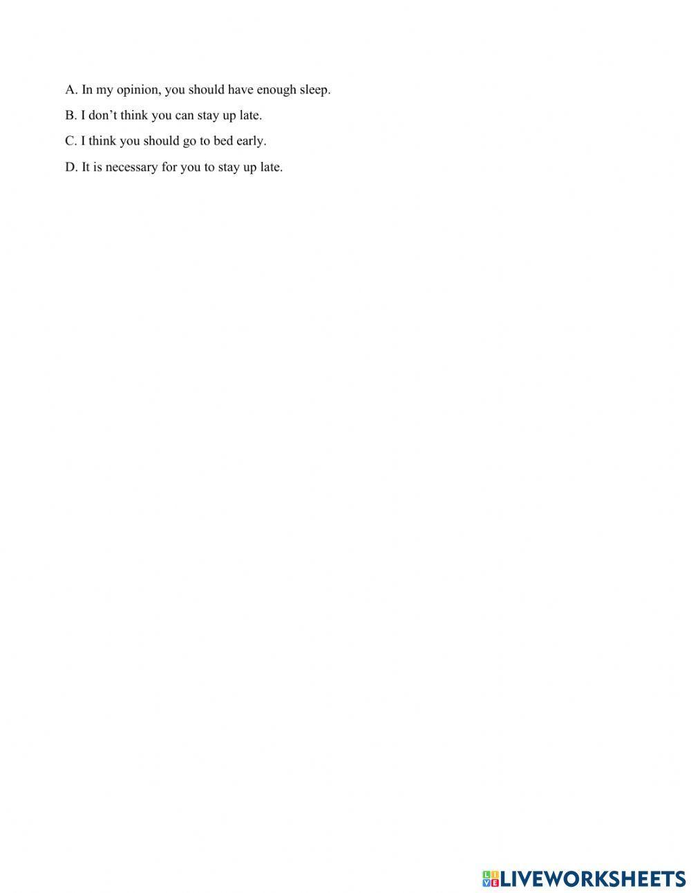 English exam for Grade 6