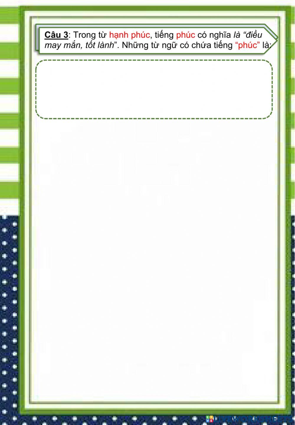 LTVC 5 - MRVT: Hạnh phúc