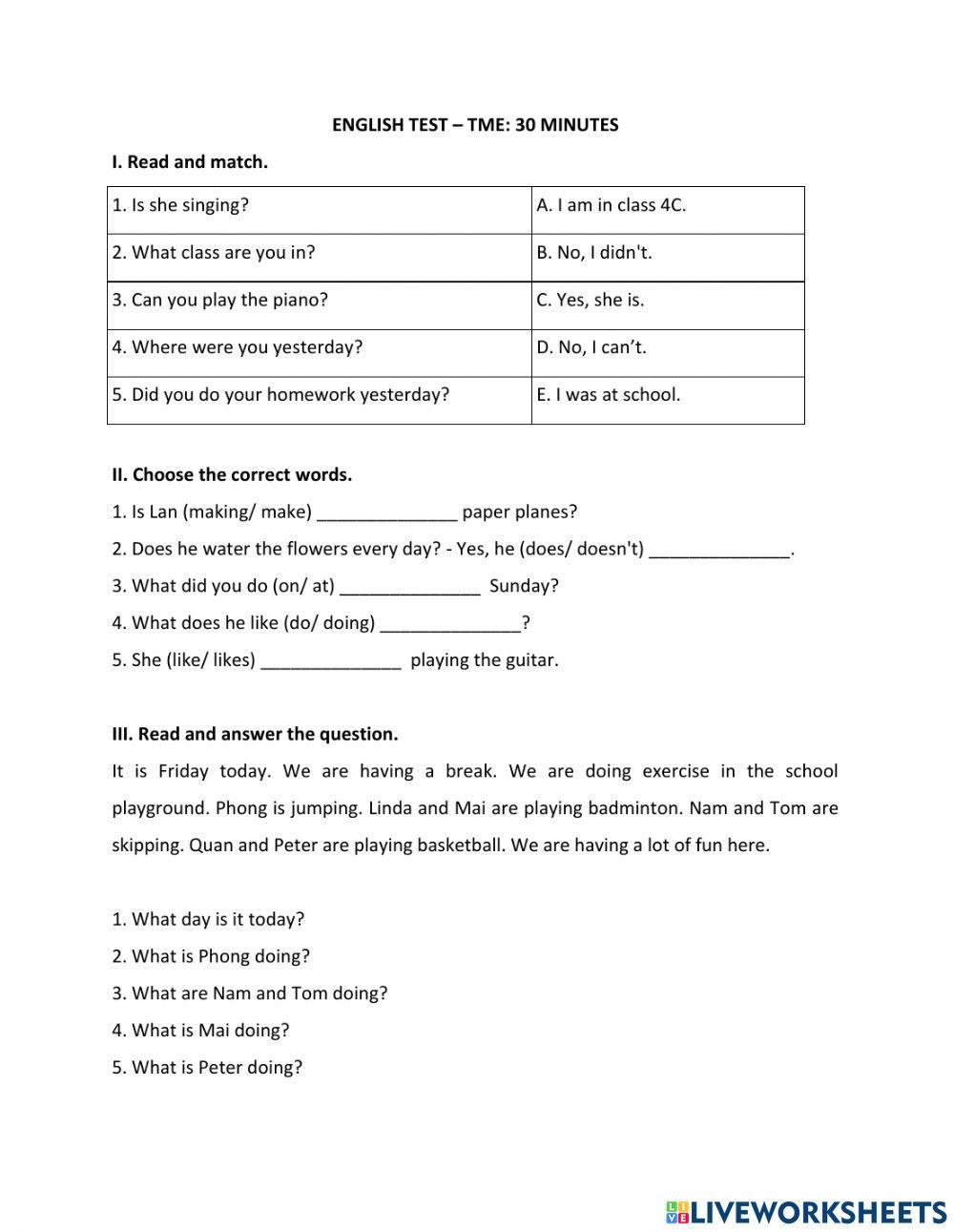 THI HK 1 - English 4