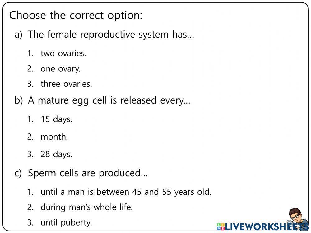Reproduction Worksheets 6-11