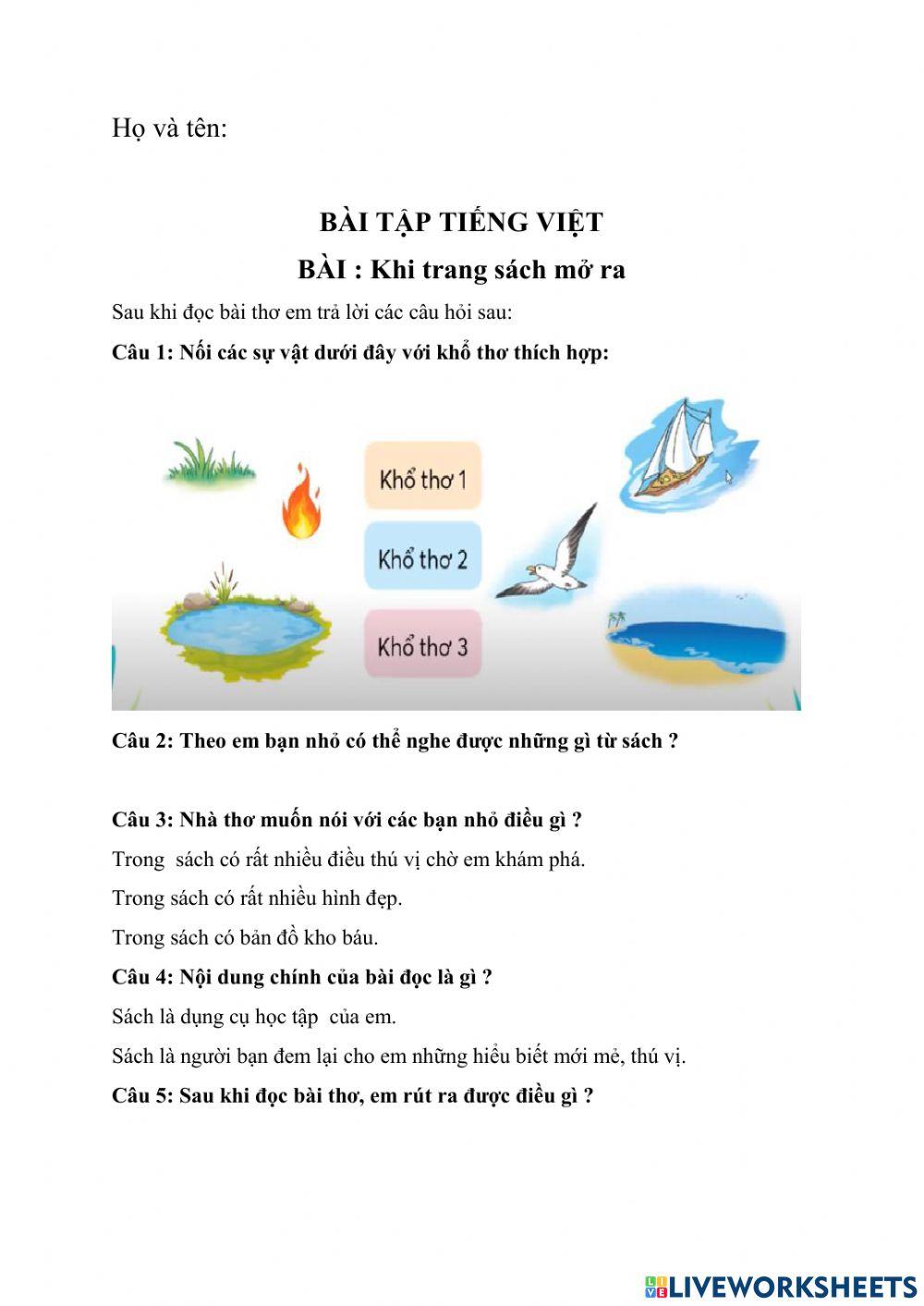 Bai tập tiếng việt