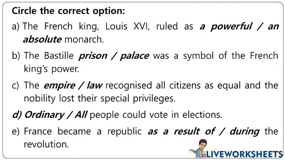 19th century Worksheets 5-10