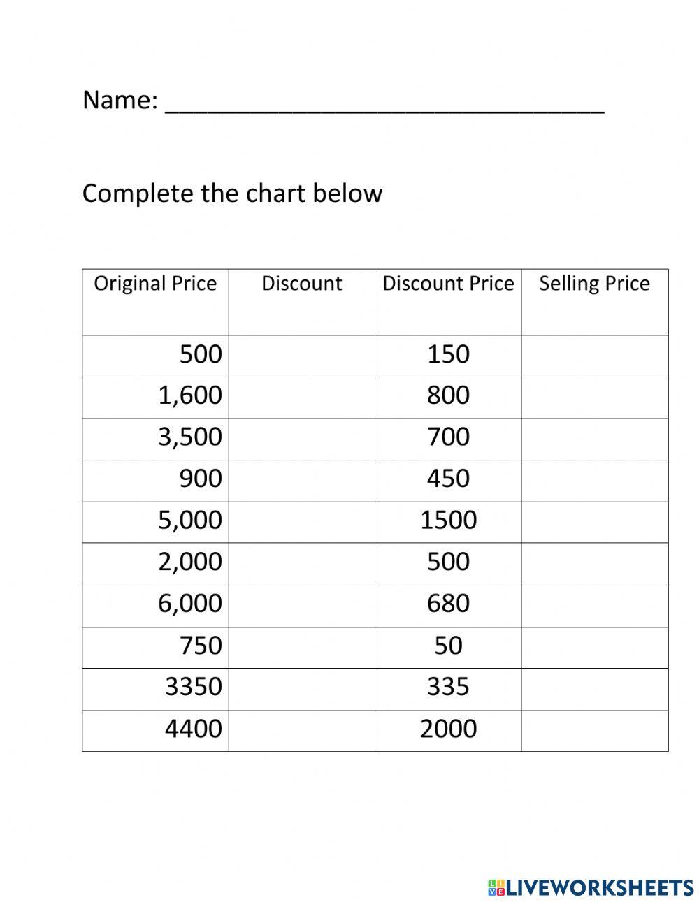 Math 5 Percentage Discount 4165157 | Nova Jean Ebarle