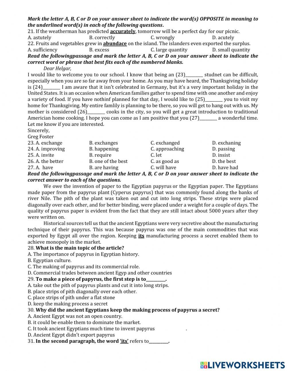 Ôn thi vào 10 TEST 2- 20-21 (bad)