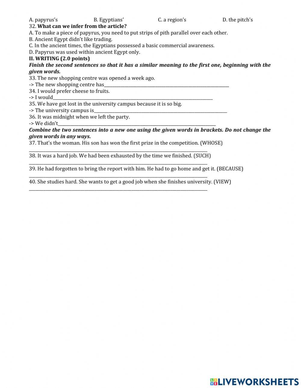 Ôn thi vào 10 TEST 2- 20-21 (bad)