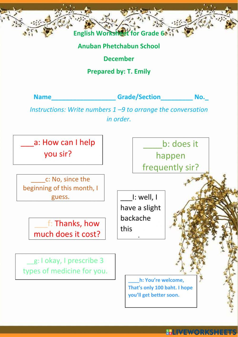 Health problem conversation in the drugstore