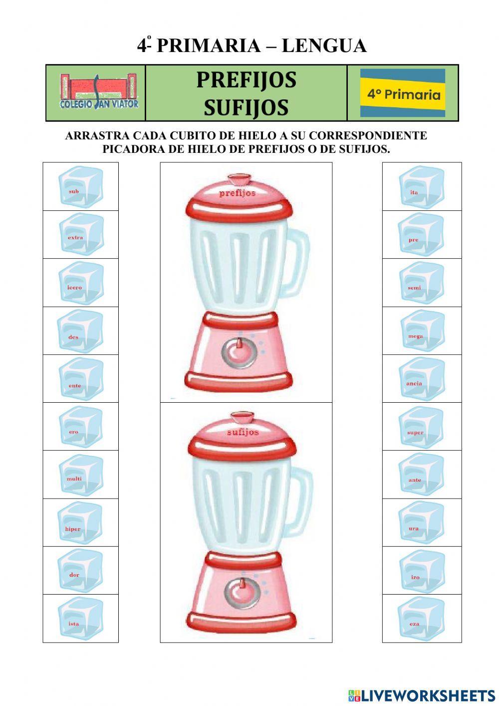 PREFIJOS Y SUFIJOS cubitos de hielo