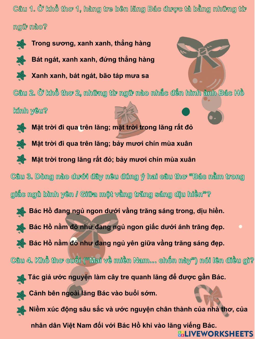 Phiếu bài tập cuối tuần (tuần 13)