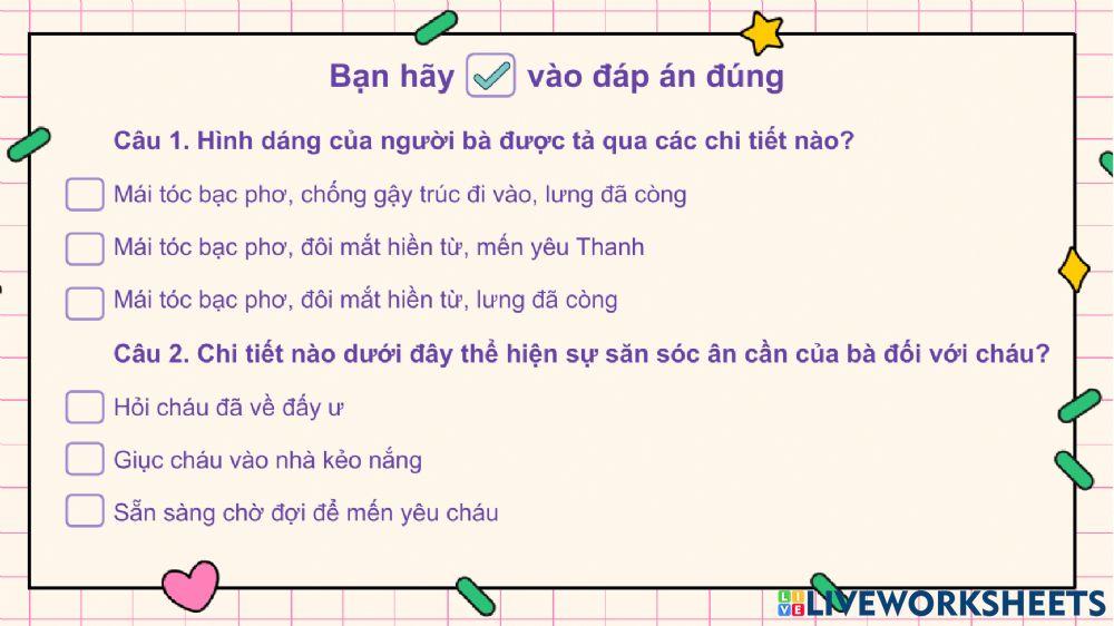 Phiếu bài tập cuối tuần (tuần 3)