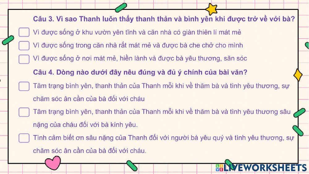 Phiếu bài tập cuối tuần (tuần 3)