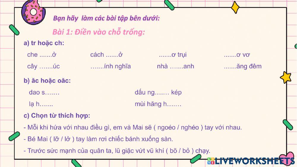 Phiếu bài tập cuối tuần (tuần 3)