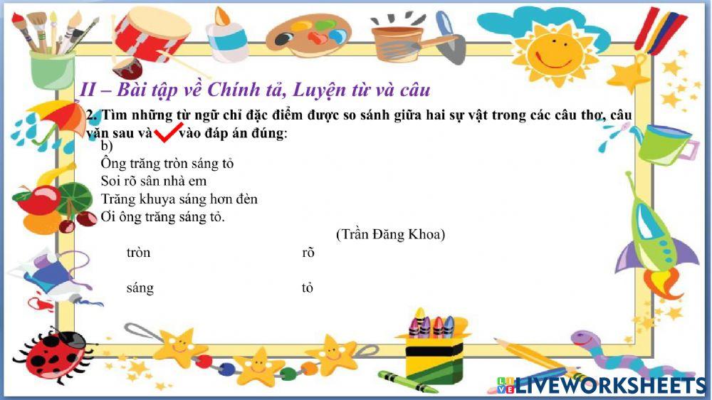 Phiếu bài tập cuối tuần (tuần 14)