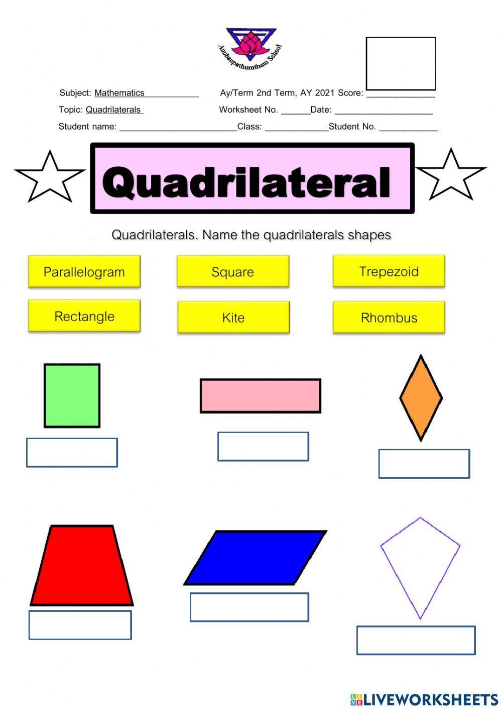 Types of quadrilateral Types of quadrilateral