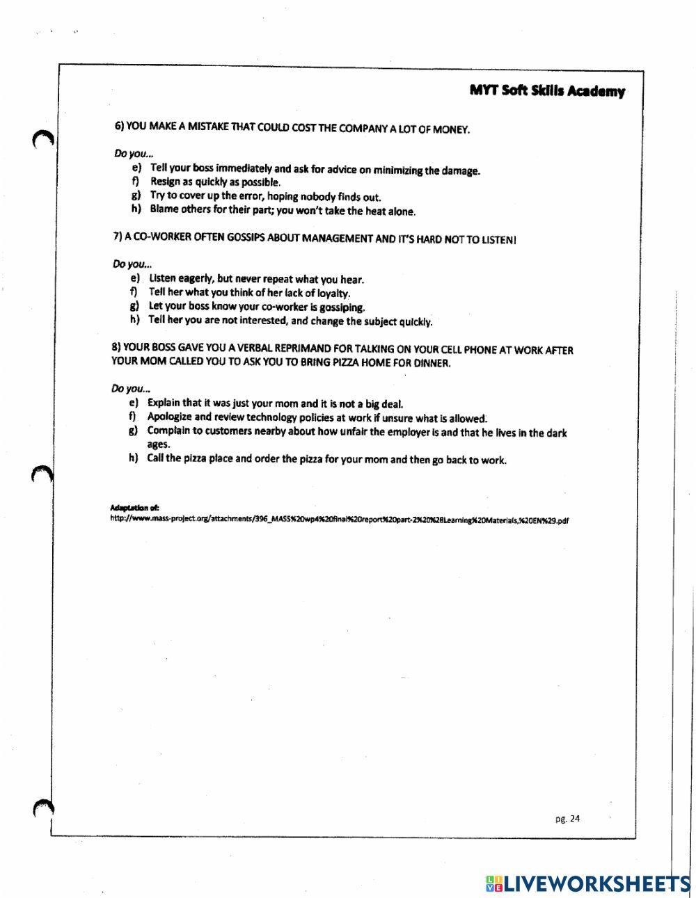 Soft Skills in the Workplace