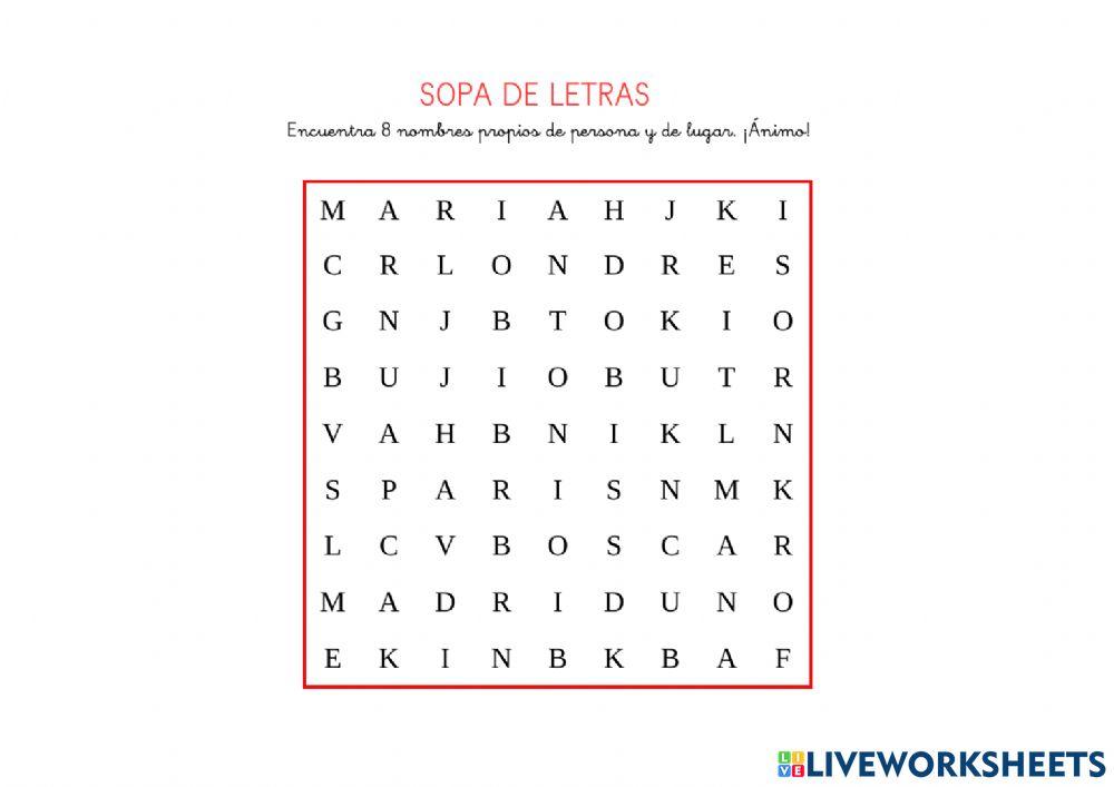 Sopa de letras