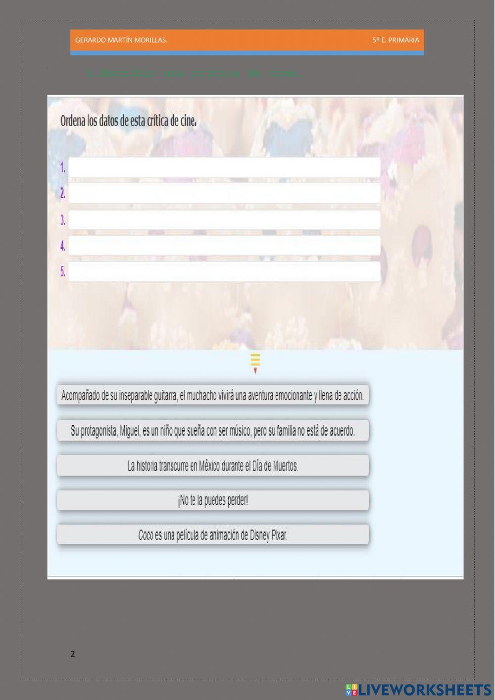 Escritura. Tarea 12.