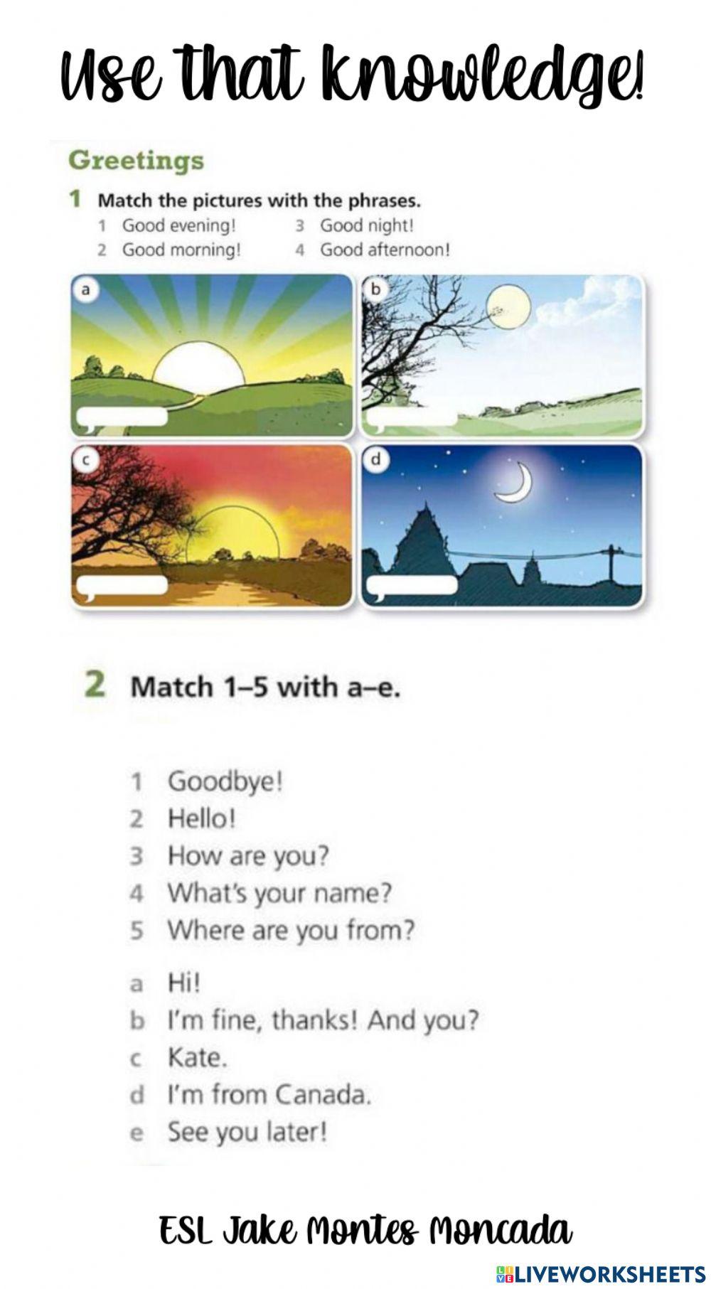 Greetings - Farewells