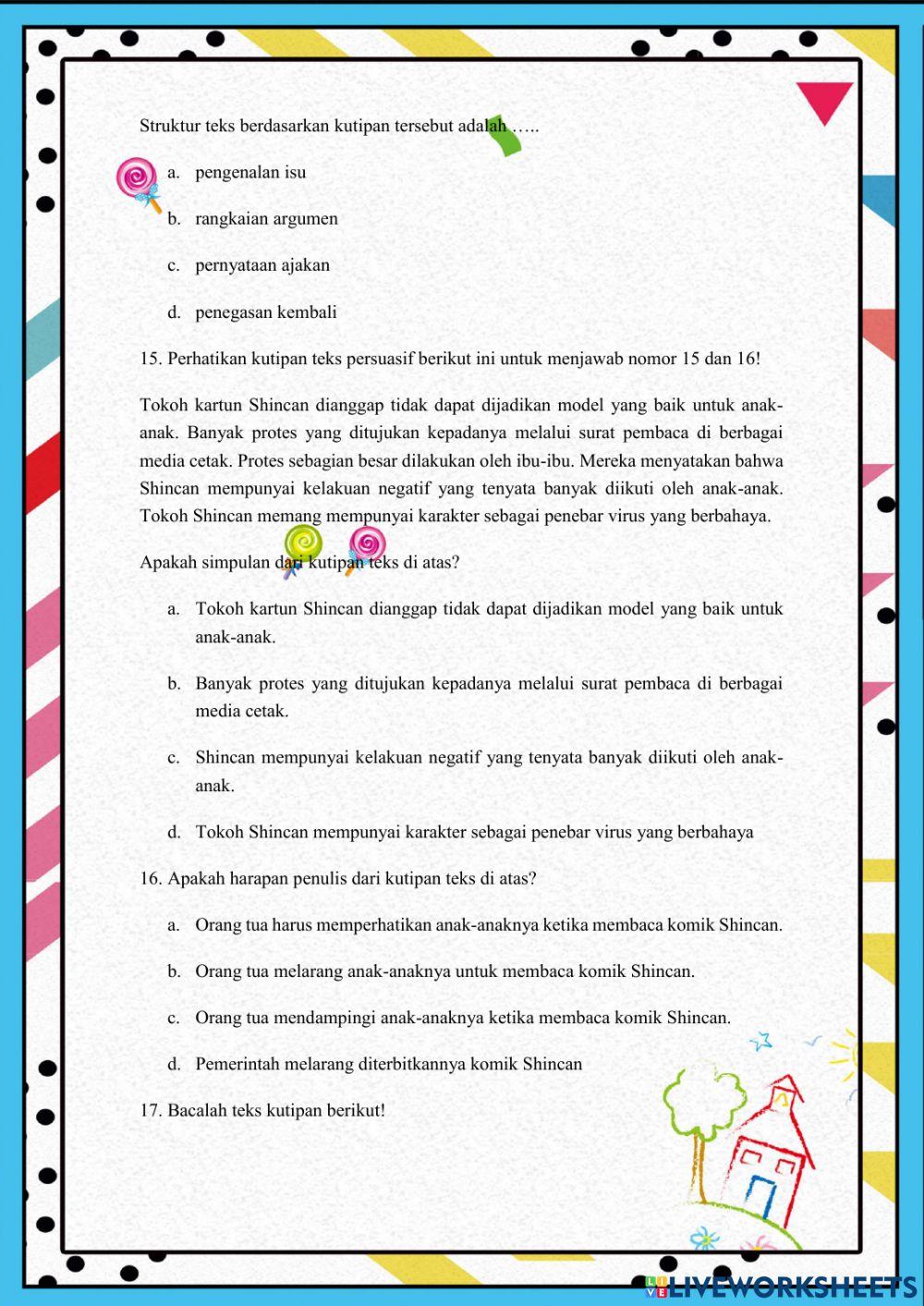 soal pilihan ganda teks persuasi