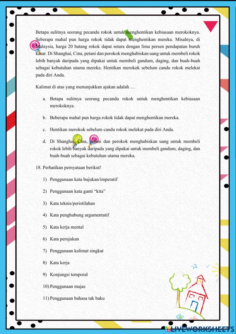 soal pilihan ganda teks persuasi