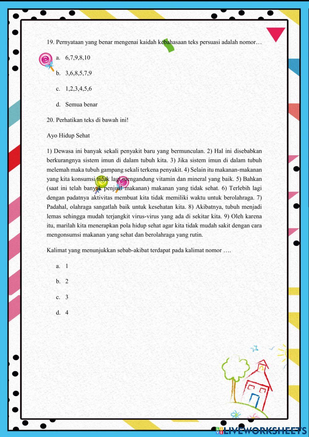 soal pilihan ganda teks persuasi