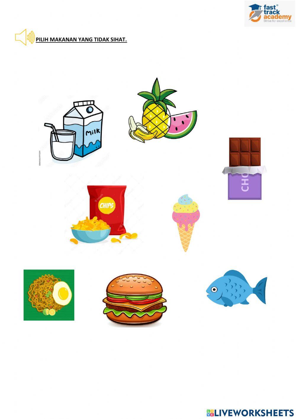 Makanan sihat dan tidak sihat