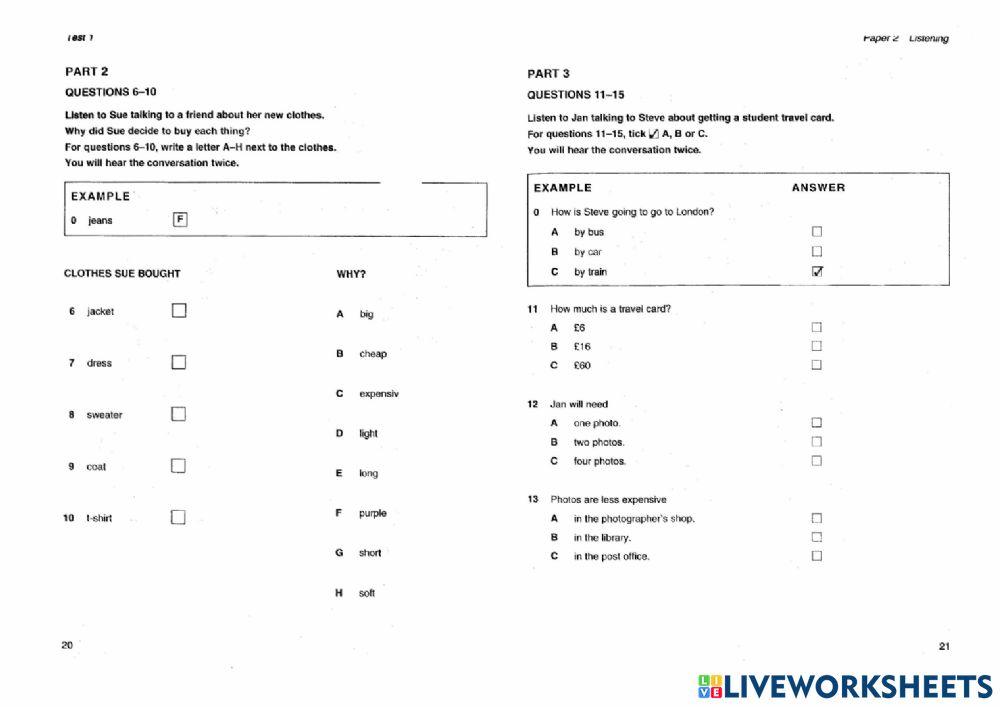 Hhes - listening - test 1