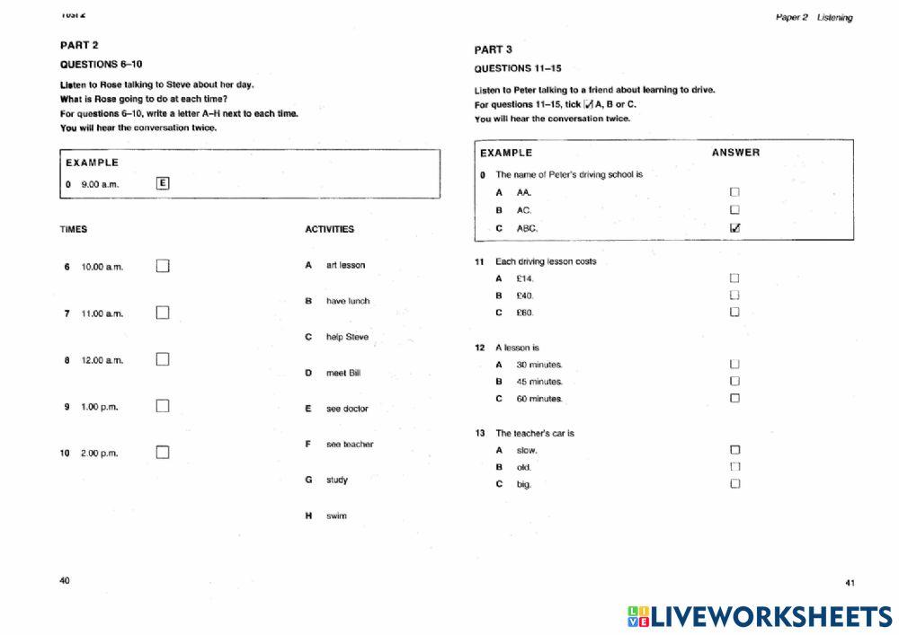 Hhes - listening - test 2