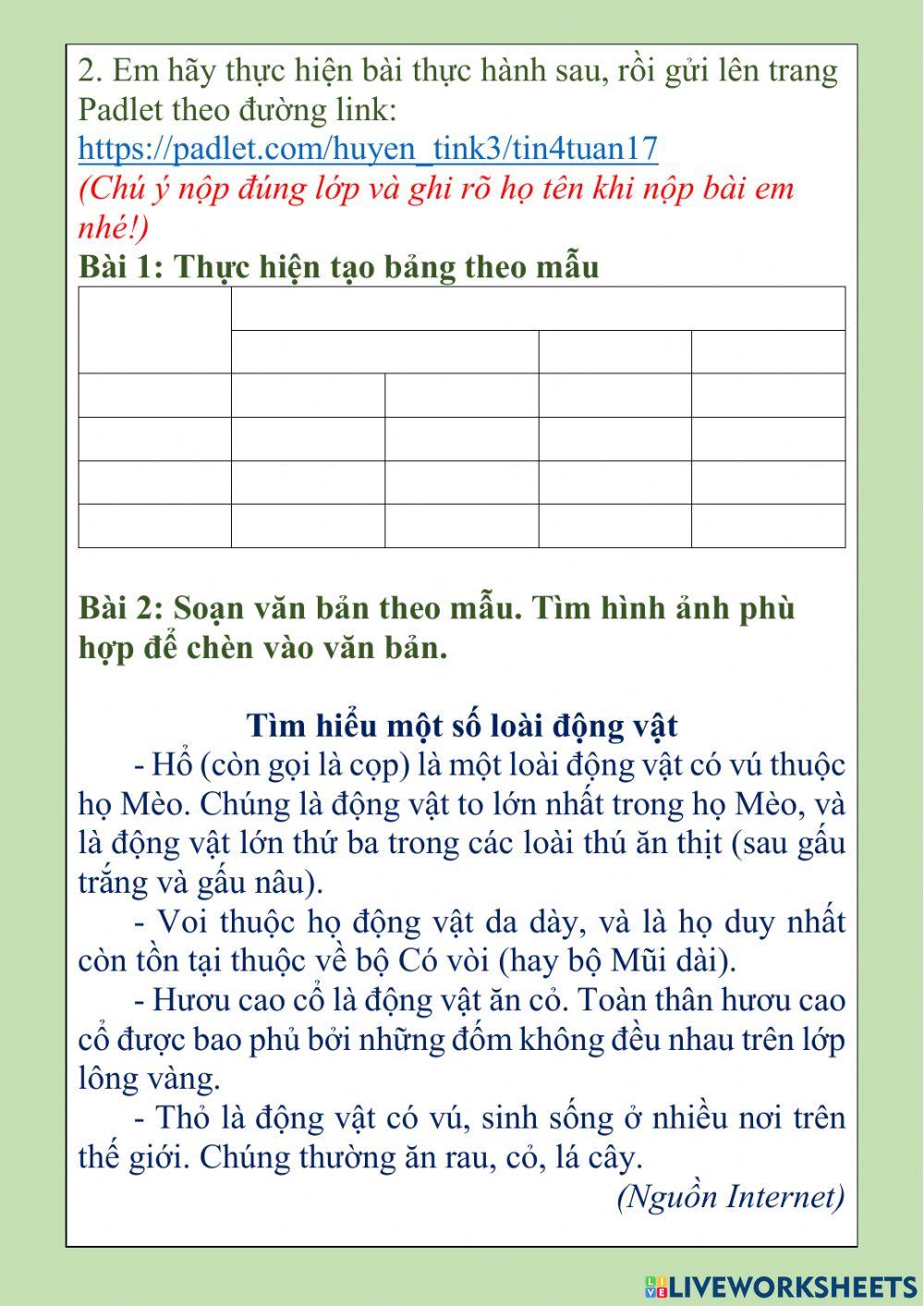 Tin học lớp 4. Chủ đề 3