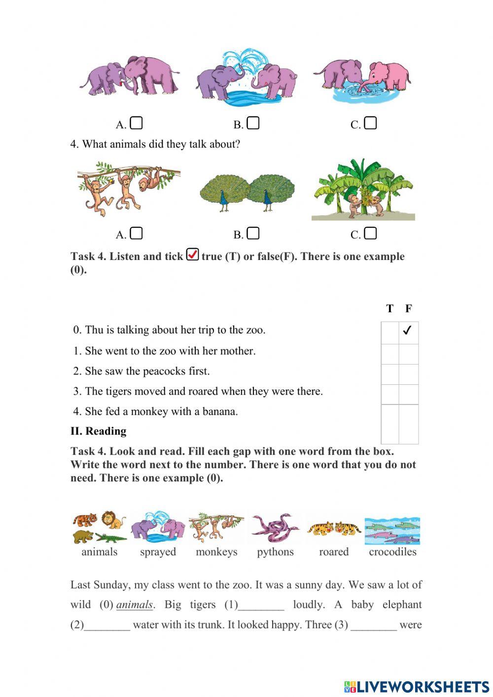 Unit 9: What did you see at the zoo ?