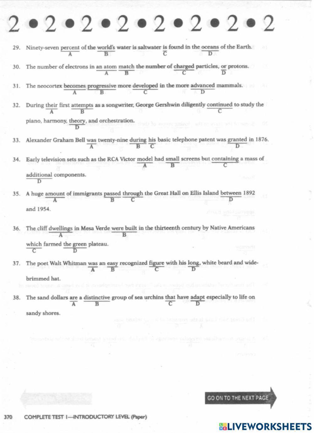 Toefl Structure Complete Test1