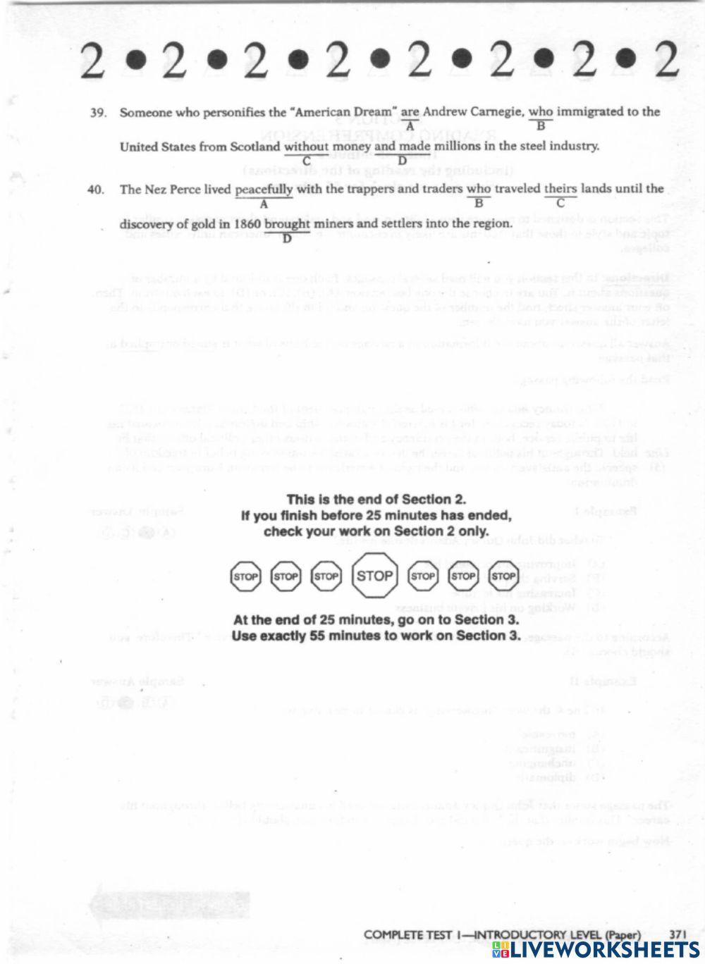 Toefl Structure Complete Test1
