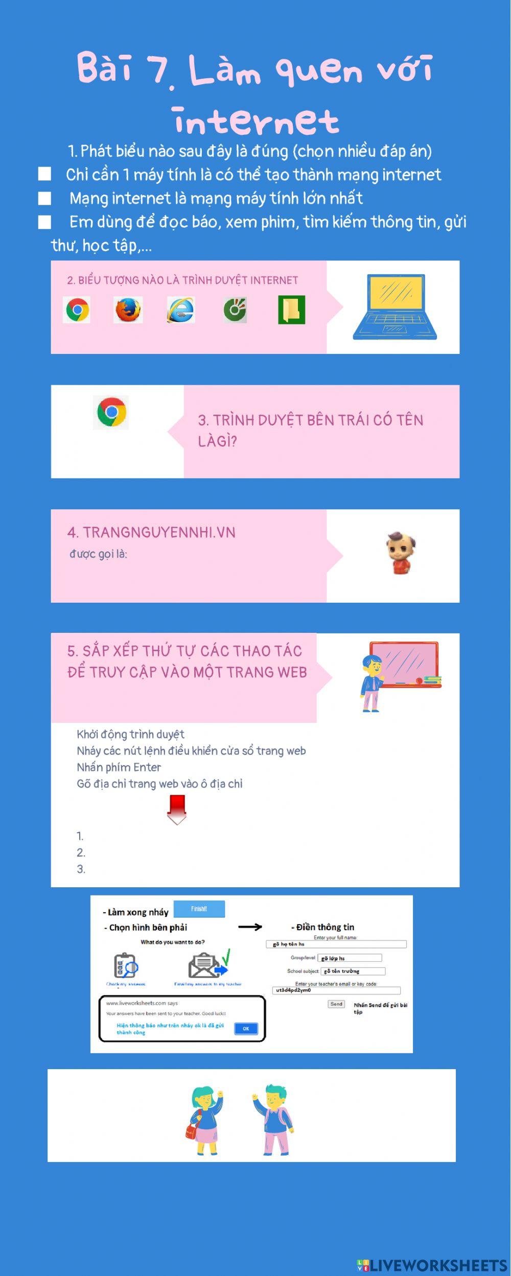 Bài 7. Làm quen với internet