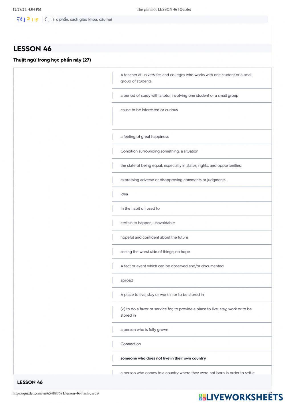 Complete ielts 5 6 5 unit 1 worksheet live worksheets