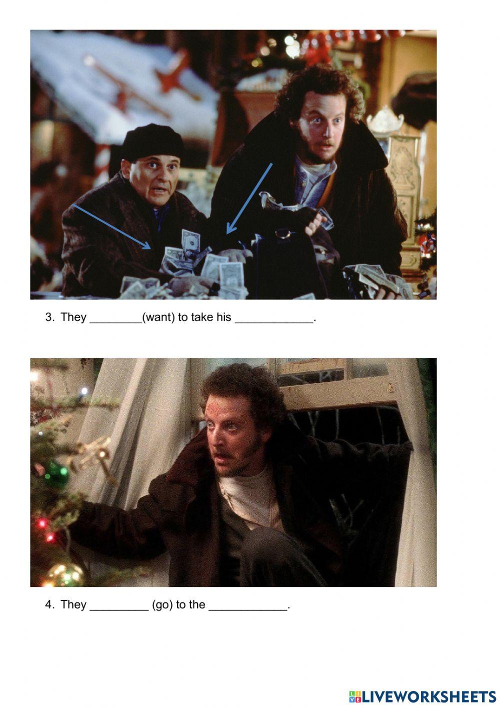 Home alone (irregular verbs and question words)