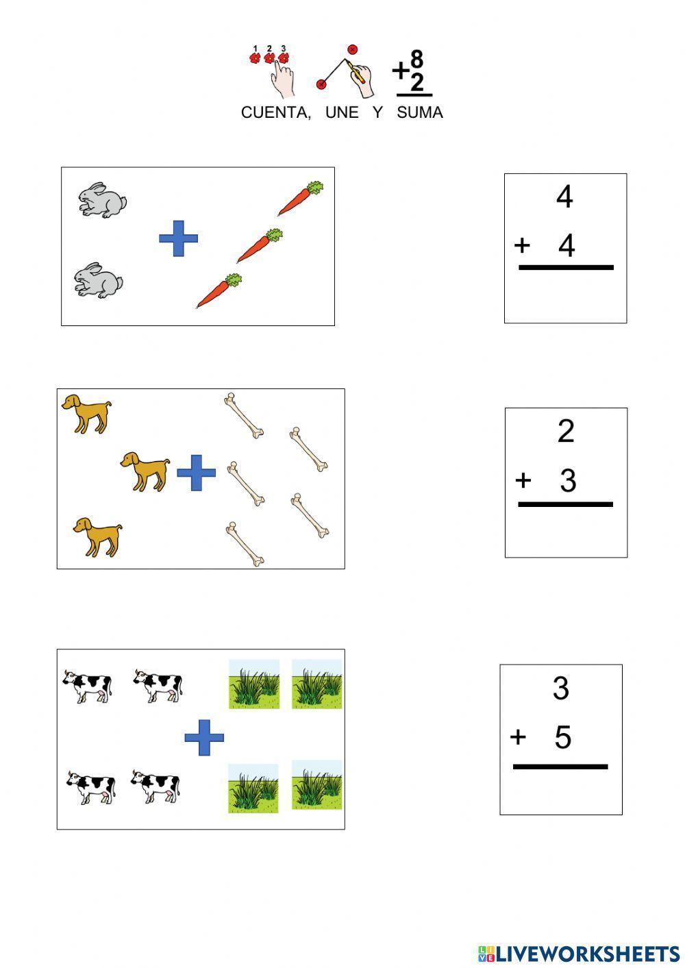 Sumas con pictogramas
