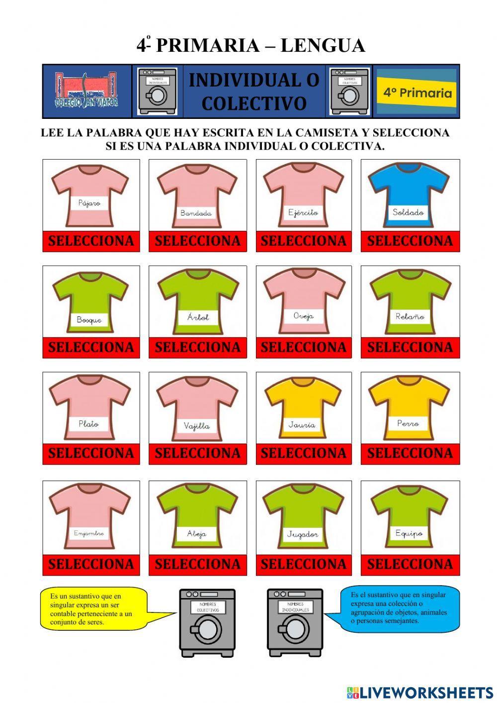 Nombres individuales o colectivos