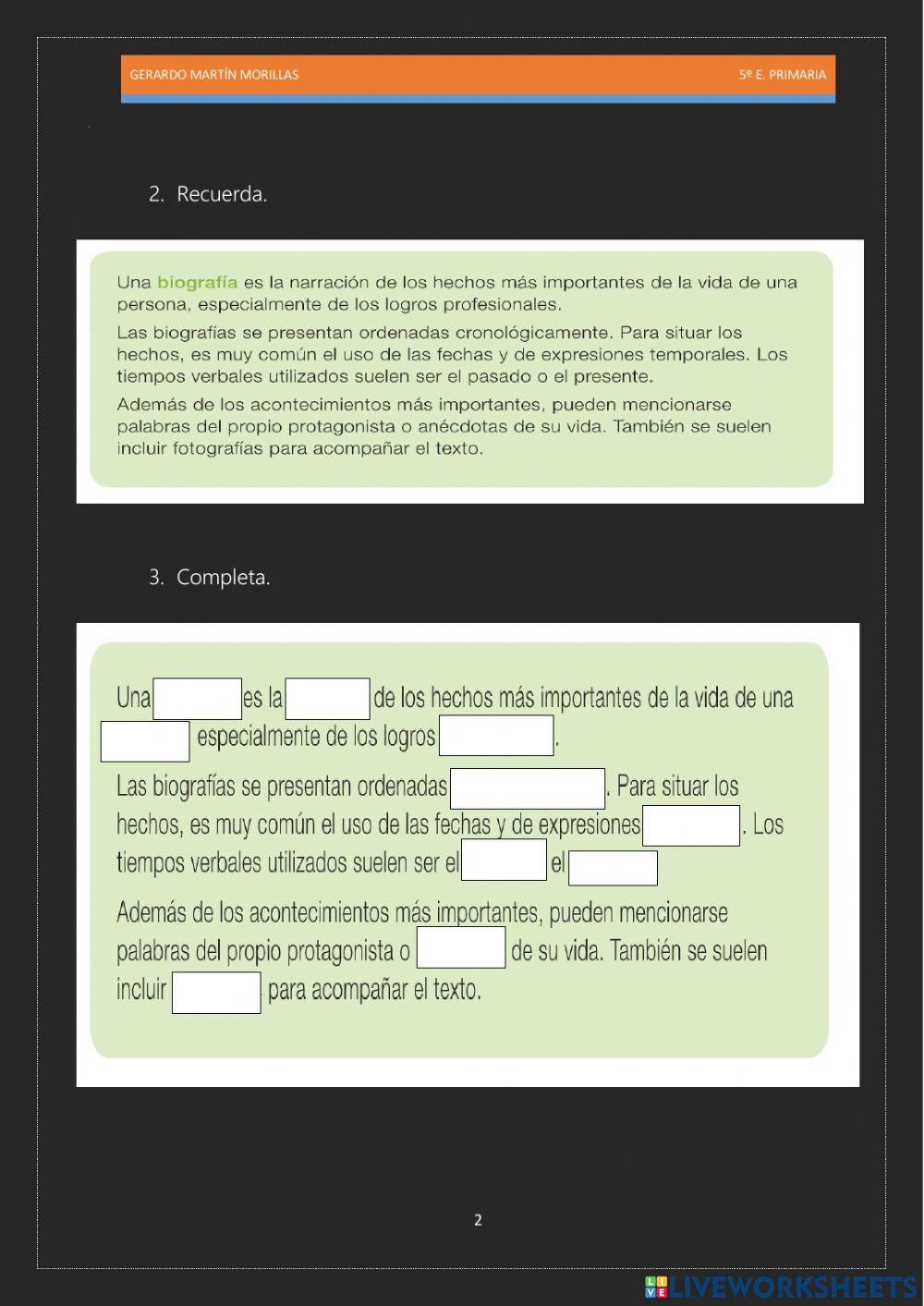 Competencia lectora. Tarea 9.