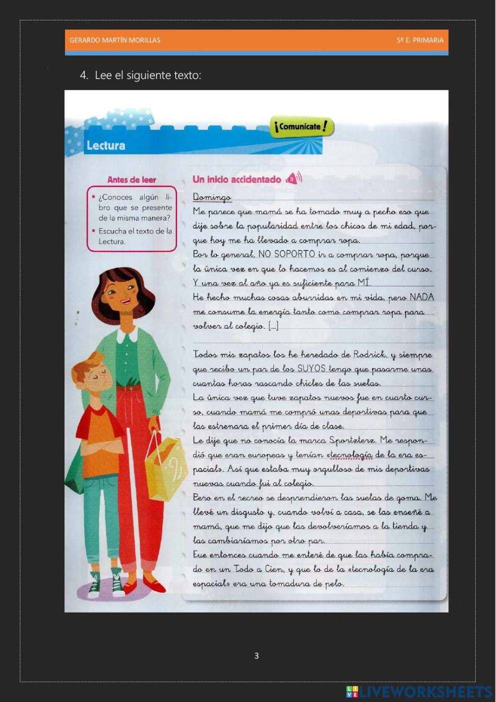 Competencia lectora. Tarea 9.